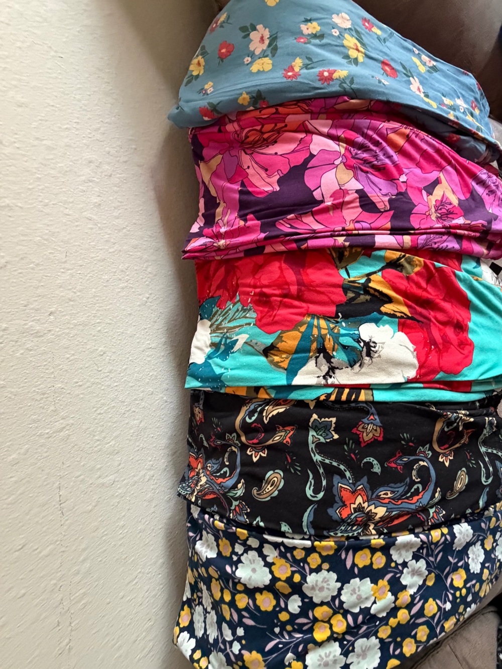 Agnes & Dora Buttery Soft Floral Print Leggings-Bundle of 5 pairs